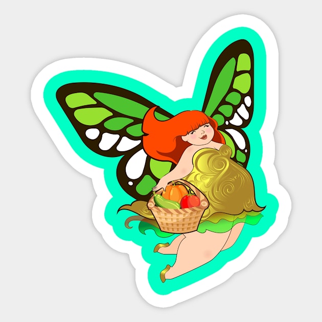 Autumn Fairy Sticker by Toni Tees